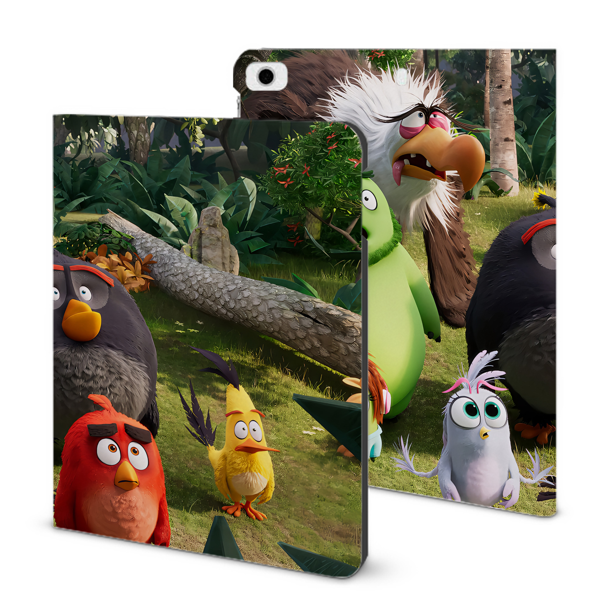 （画像用） Angry Birds アングリーバード IPad ケース ブック型 PUレザー TPU 耐衝撃 軽量 薄型 ペン収納なし 全面保護 IPad 各モデル対応